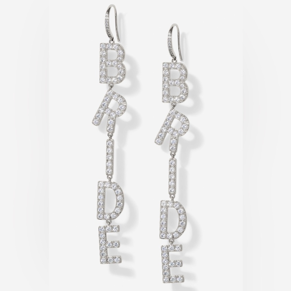 Nadri Silver 'Bride' Drop Earrings